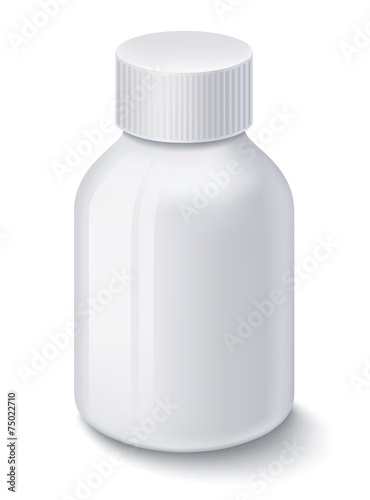 Medicine bottle isolated on white background