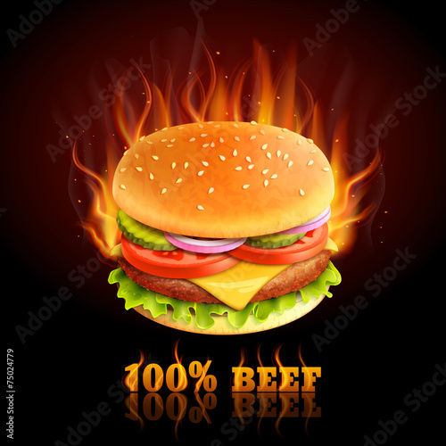 Beef Hamburger Background