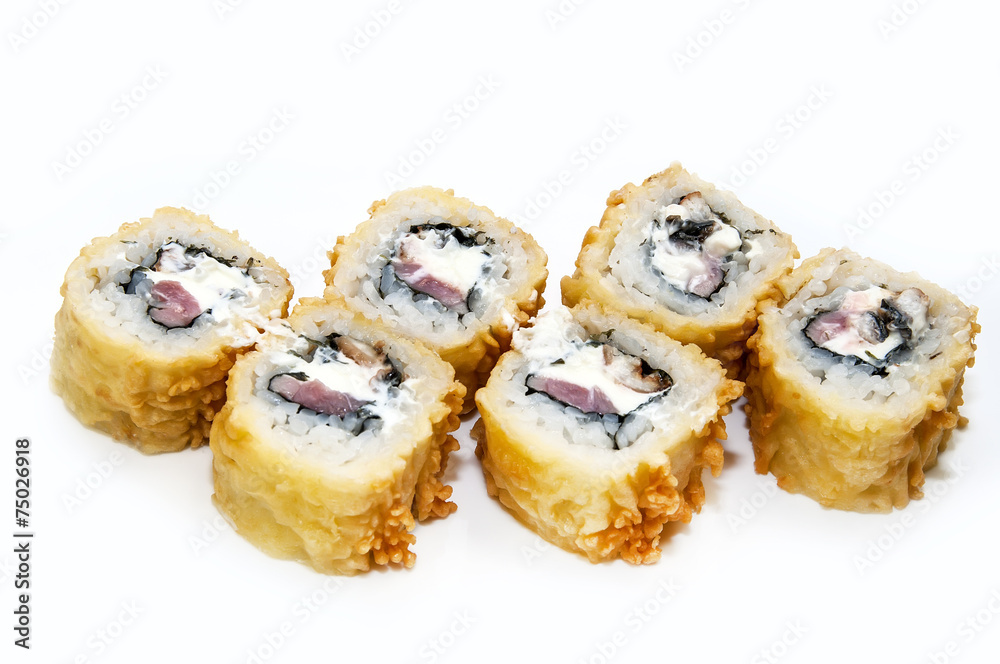 delicious seafood sushi at a Japanese restaurant delicious seafood sushi at a Japanese restaurant