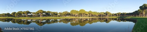 Panoramic view of a golf course