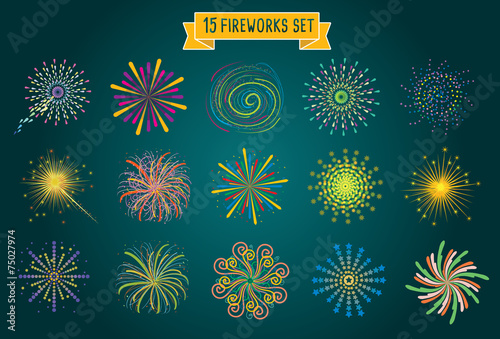 15 fireworks set