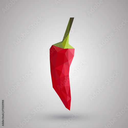 Hot chilli pepper vector set isolated on white background.