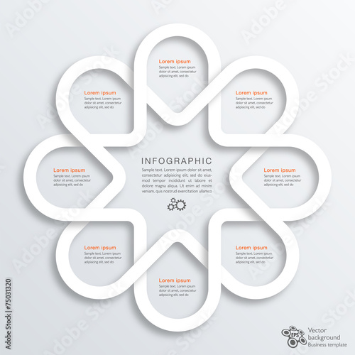 Infographics Vector Background 8-Step Process