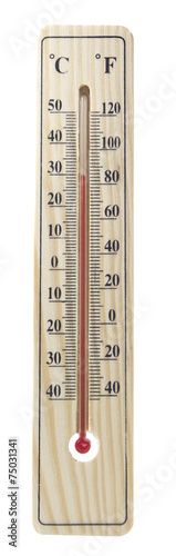 wooden thermometer