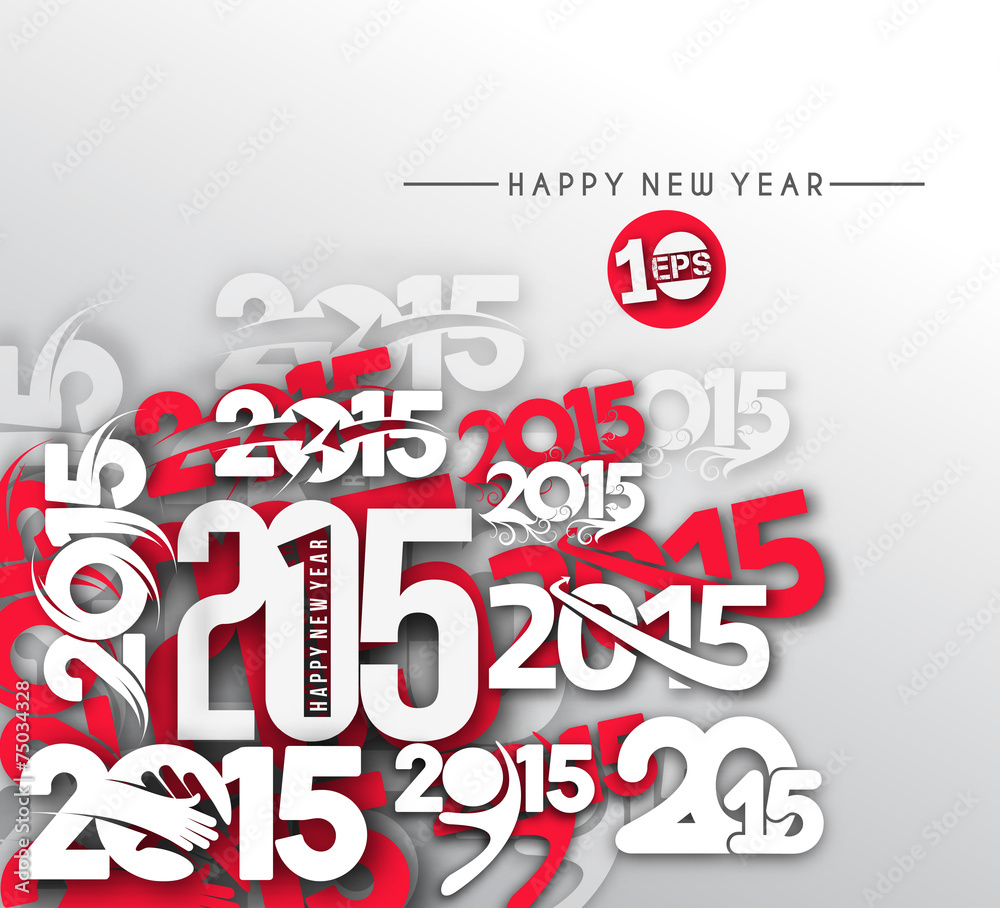 Fototapeta premium New Year 2015 Text Design