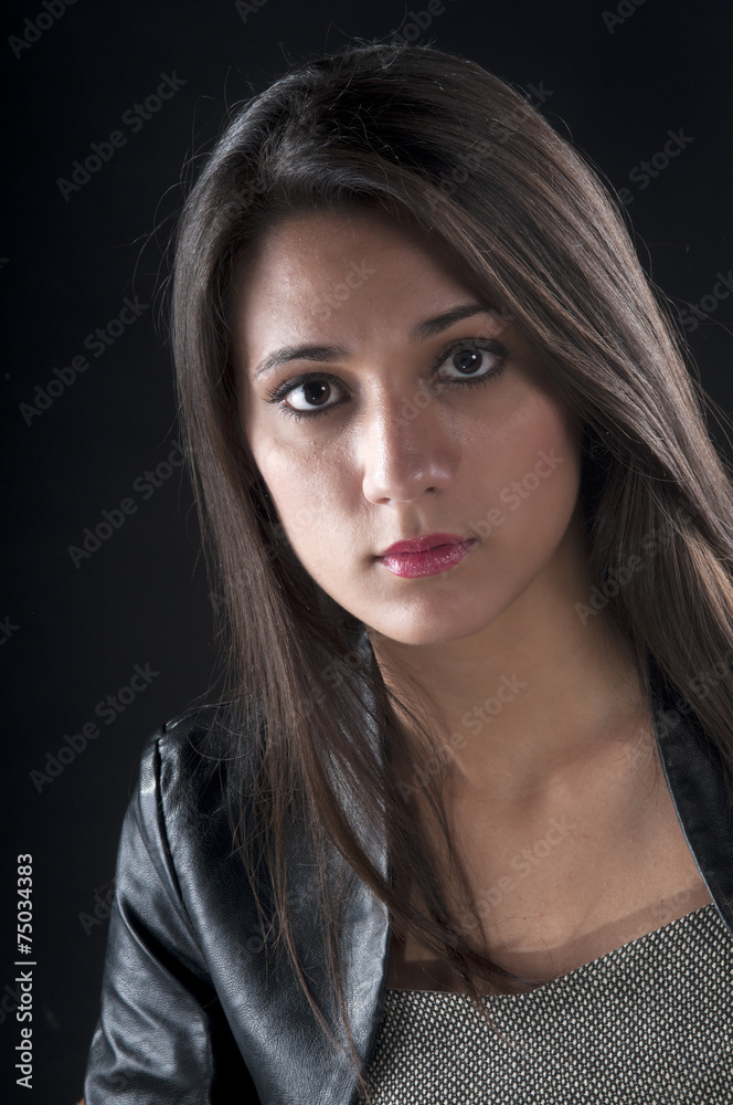 portrait of brunette girl portrait of brunette girl