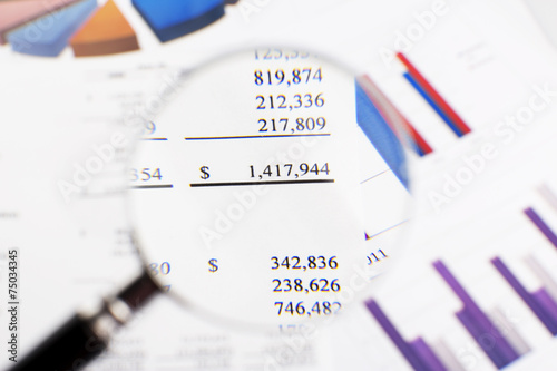 Tableau sur toile Financial report