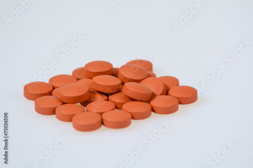 Isolated medicine pills