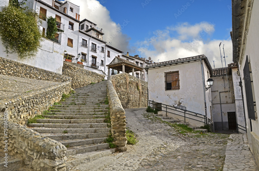 Access road to the Puerta del Sol in Granada