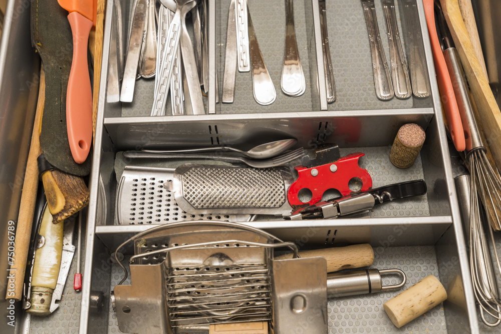 utensils in the kitchen - obrazy, fototapety, plakaty 