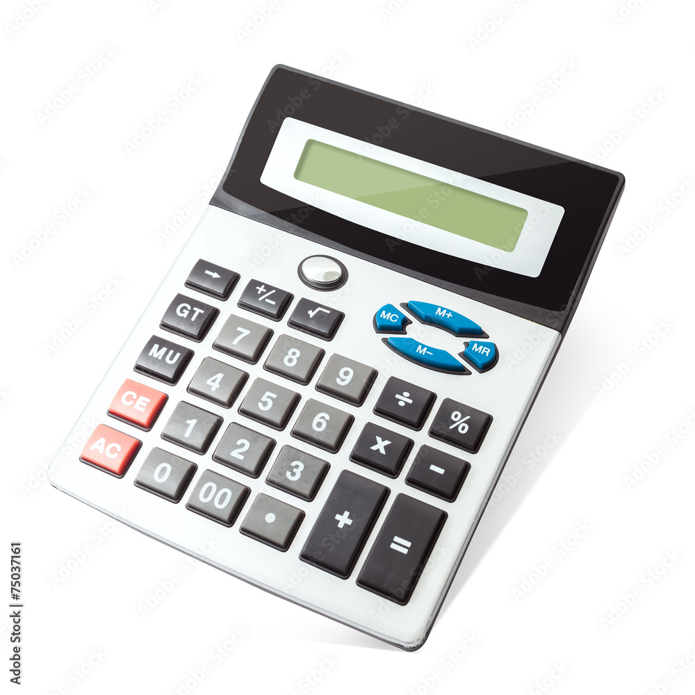 Calculator on a white background Calculator on a white background