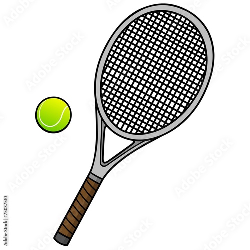 Tennis Ball and Racket © Larry Rains