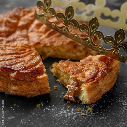 Obraz na plátně galette des rois et santon