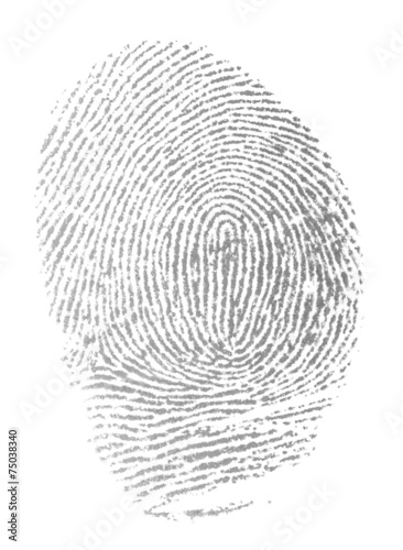 original photo fingerprint isolation on white background