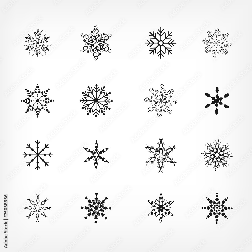 Snowflake icons Snowflake icons