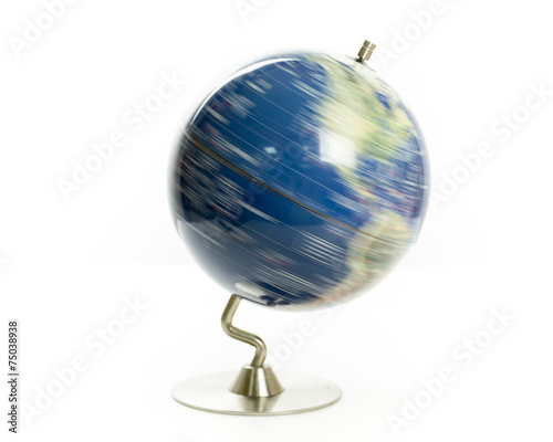 World globe spinning