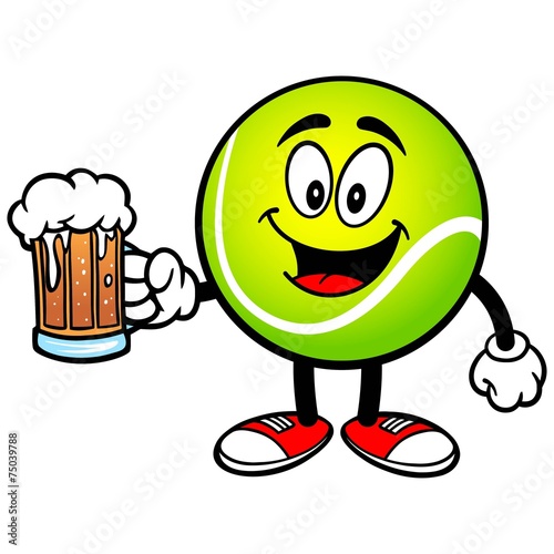 Tennis Ball with Beer