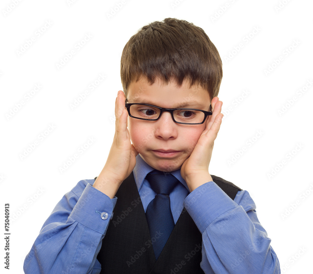 portrait of a boy in business suit portrait of a boy in business suit