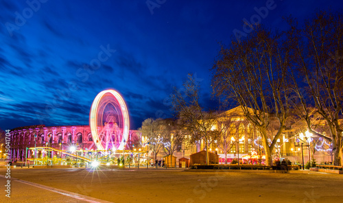 View of the Esplanade Charles-de-Gaulle, a central square in Nim