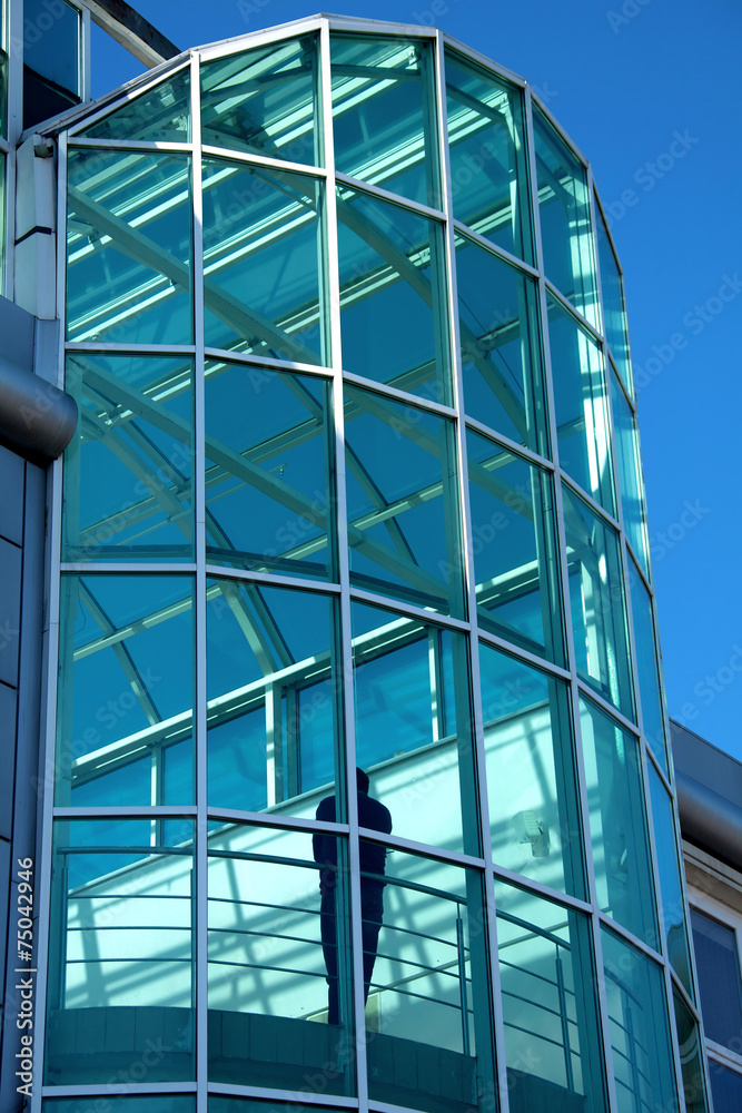 Modern glass building