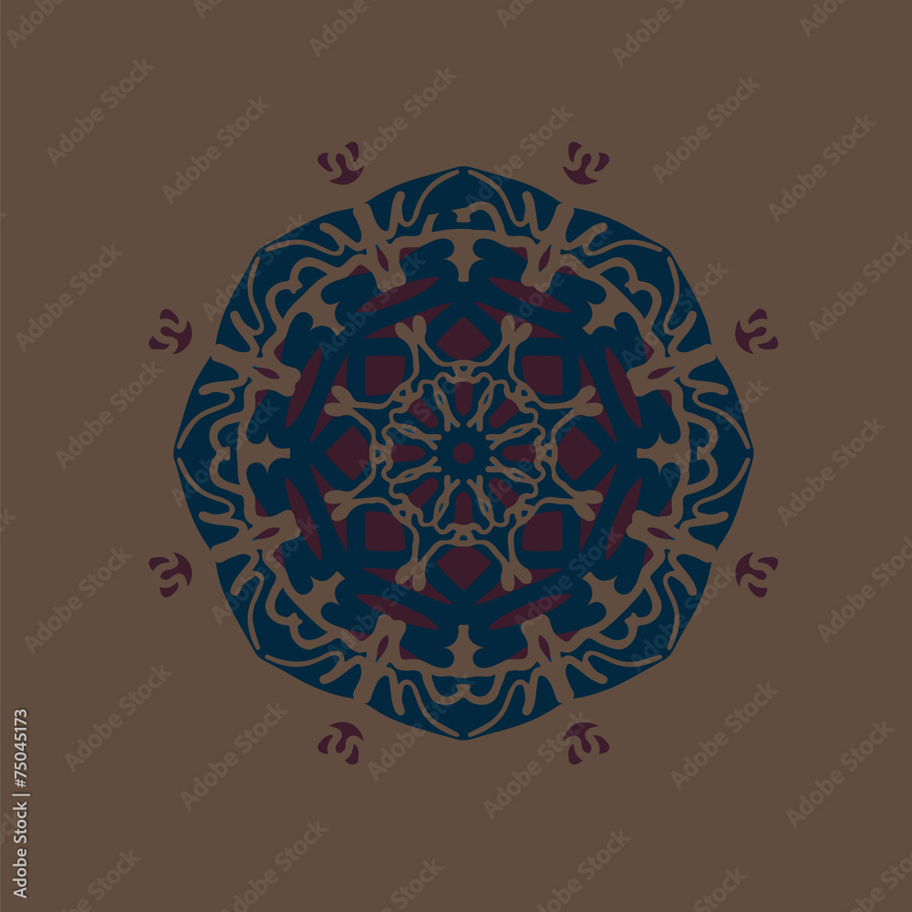 round ornament in medieval style round ornament in medieval style