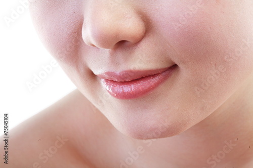 화장하는 여성 얼굴 클로즈업