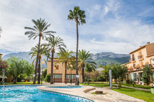 Swimming pool at luxury villa, Spain © milazvereva