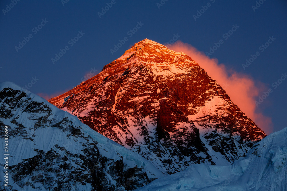 Everest in the sunset