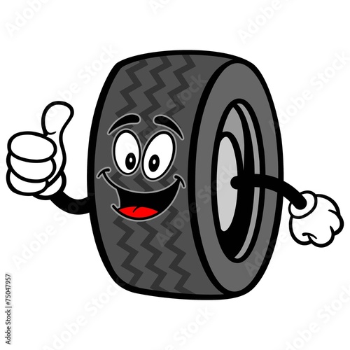 Tire with Thumbs Up