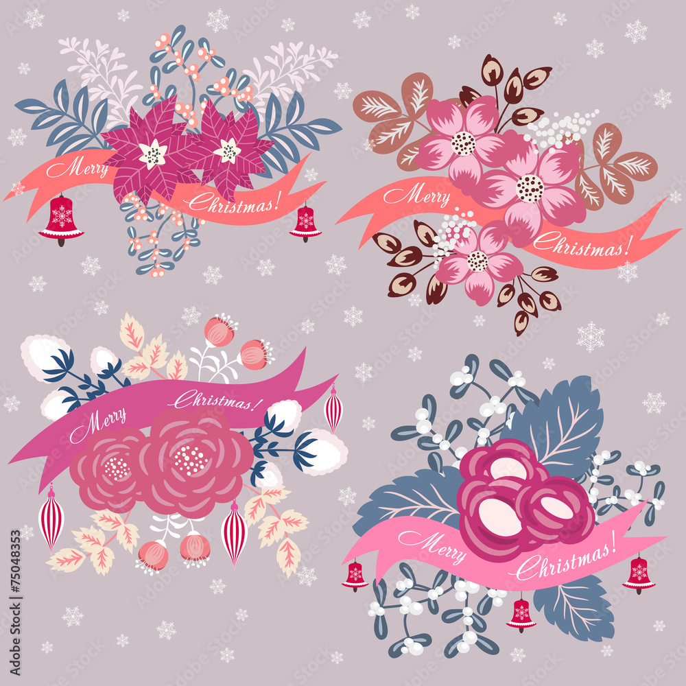 Set of Christmas greetings Set of Christmas greetings