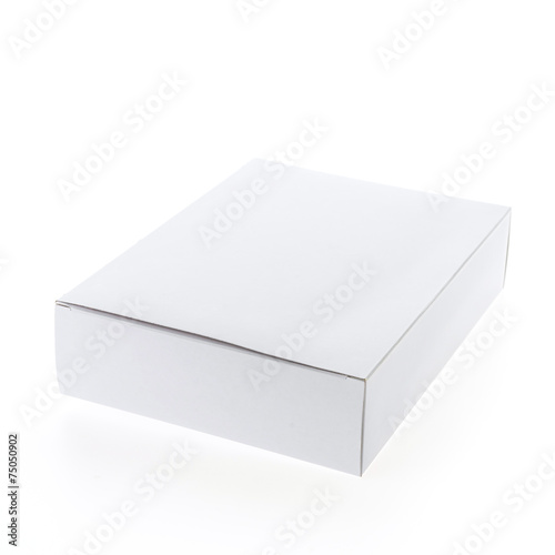 Empty blank white box