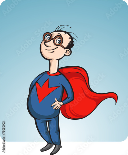 cartoon smiling superhero