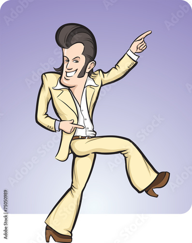 cartoon disco dancer