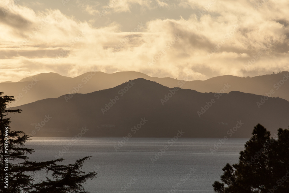 Afternoon Light on Marin Headlands, California