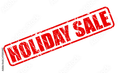 Holiday sale red stamp text