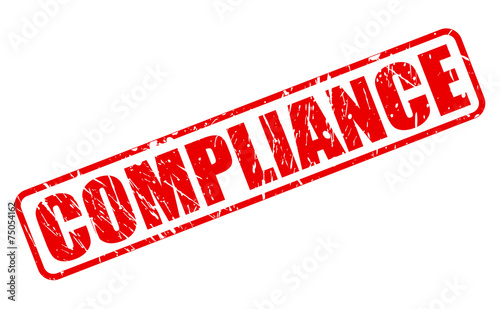 Compliance red stamp text