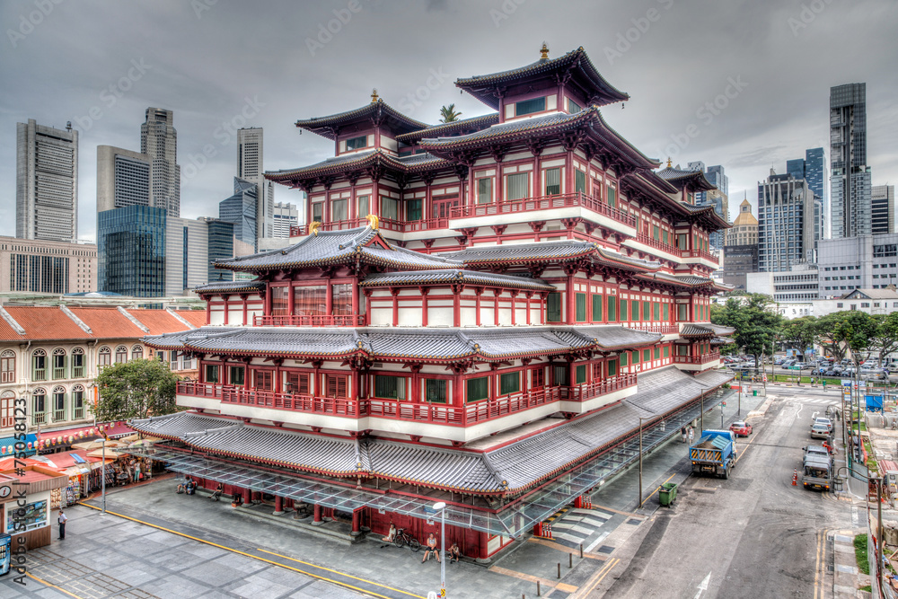 Fototapeta premium Chińska świątynia w singapurskim Chinatown