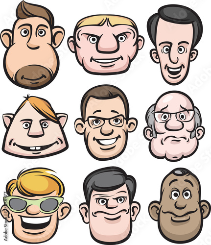 comic men faces