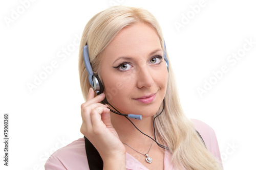 Attractive customer service representative