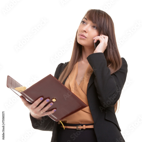 Pretty businesswoman on phone call