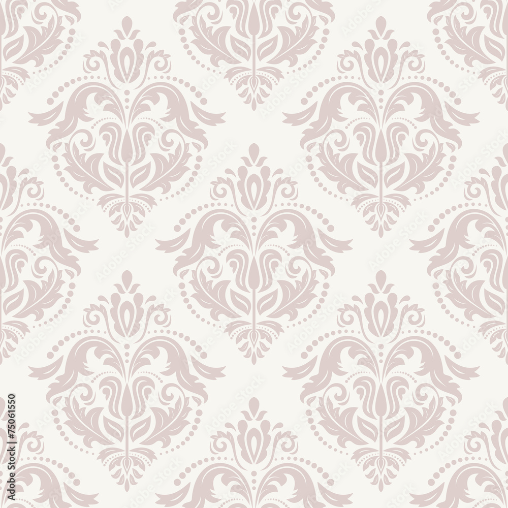 Fototapeta premium Damask Seamless Vector Pattern. Orient Background
