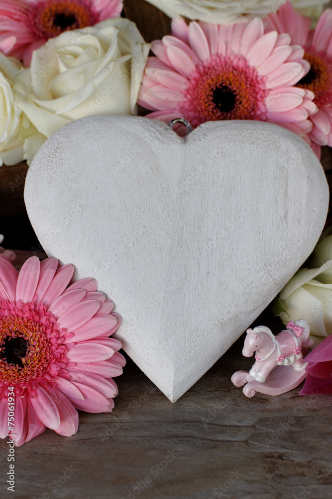 Herz mit Blumen StockFoto Adobe Stock