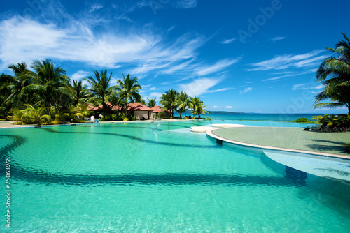 Fototapeta Naklejka Na Ścianę i Meble -  Swimming pool vacation resort on Boracay