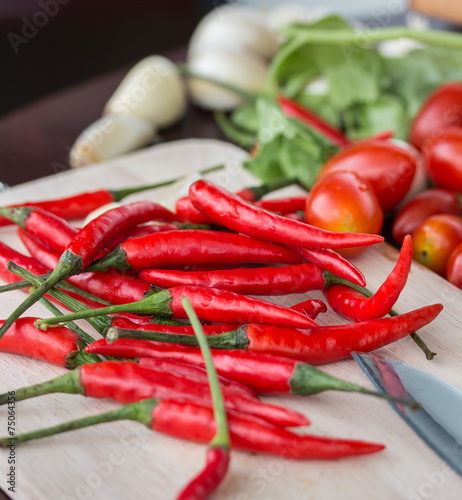 Chillies And Vegetables Indicates Chili Pepper And Cayenne