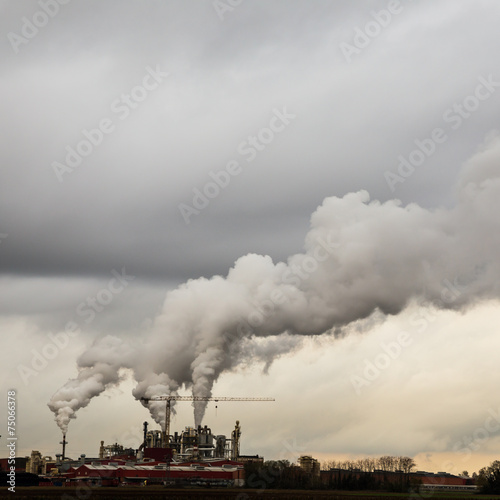smoke from the chimneys