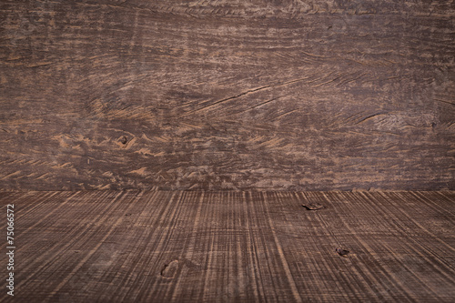 Background texture of wood in perspective. Dramatic style.