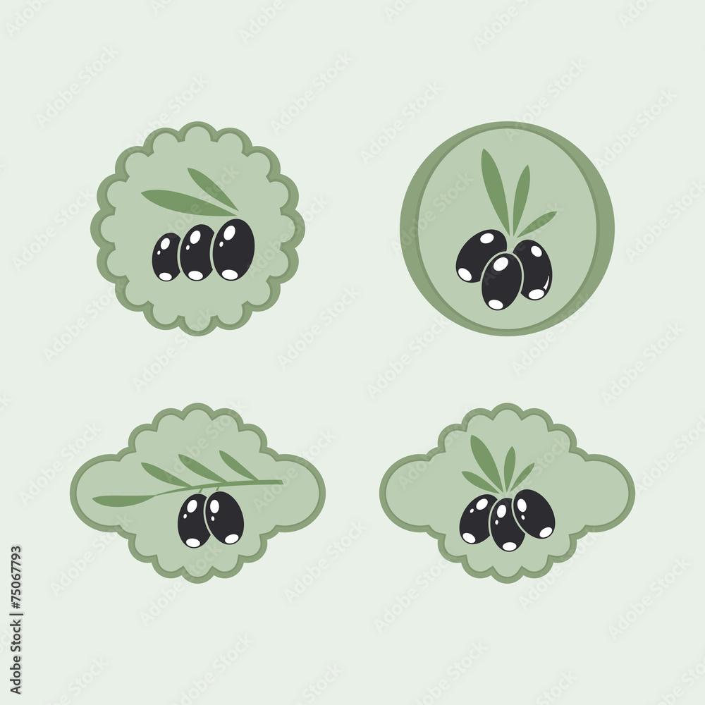 Fototapeta premium Olive vector icon sign