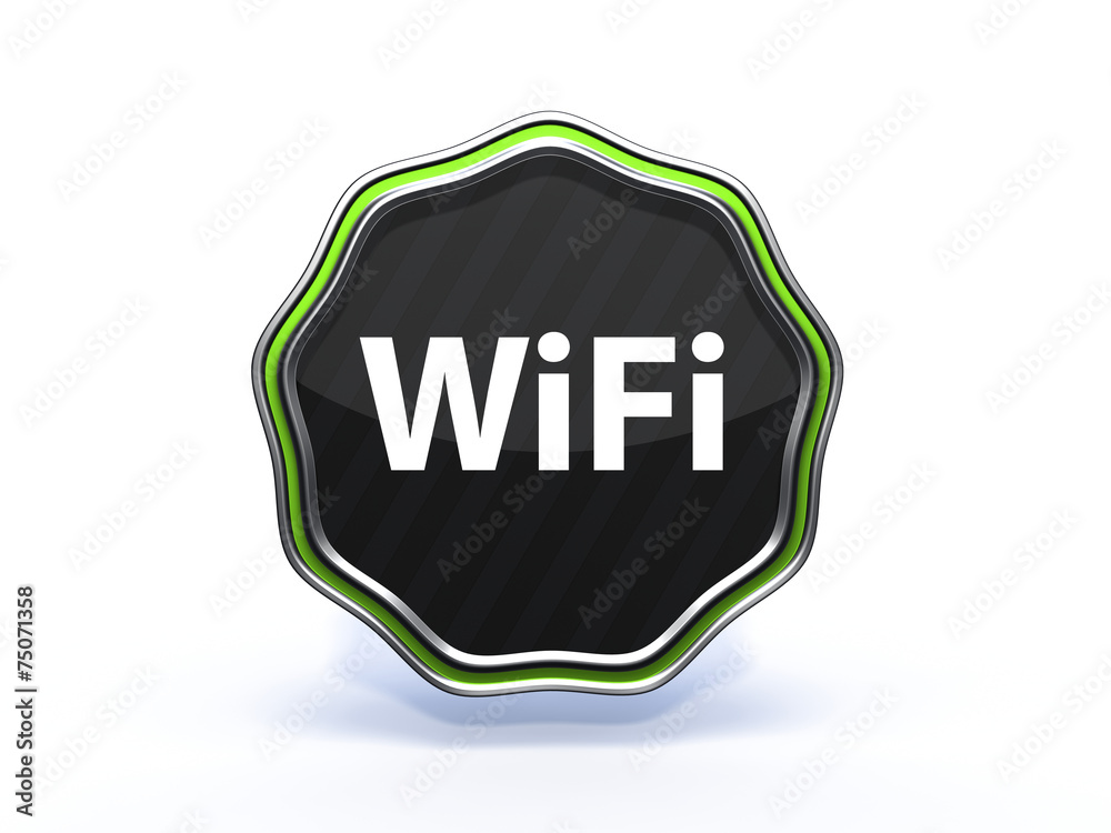 wifi star icon on white background wifi star icon on white background