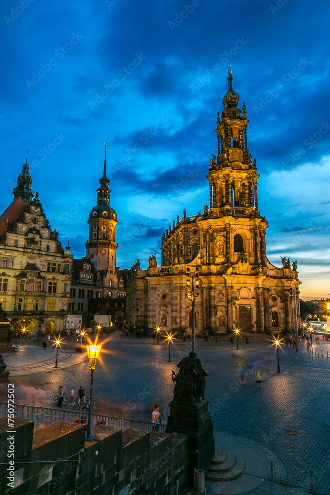 Fototapeta premium Sunset view of Dresden.