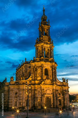Sunset view of Dresden.